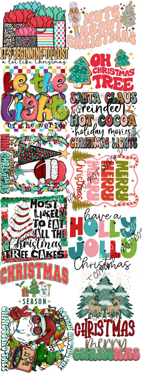 1-Christmas Premade Bundle 2024 60" Gang Sheet