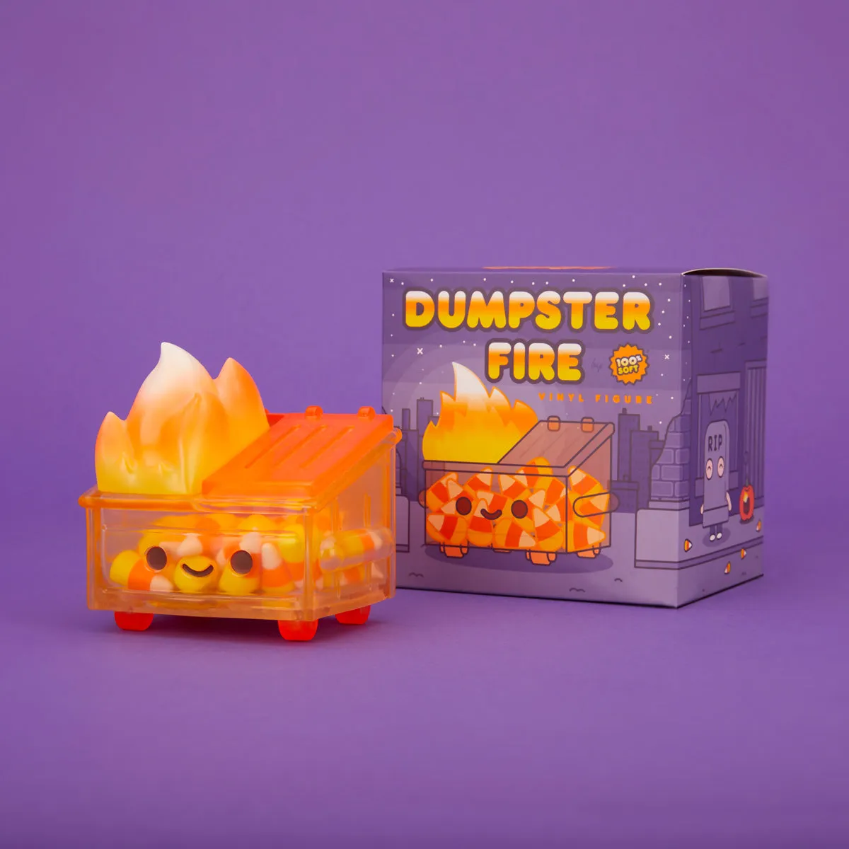 100% Soft - "Candy Corn Dumpster Fire" Vinyl Figure