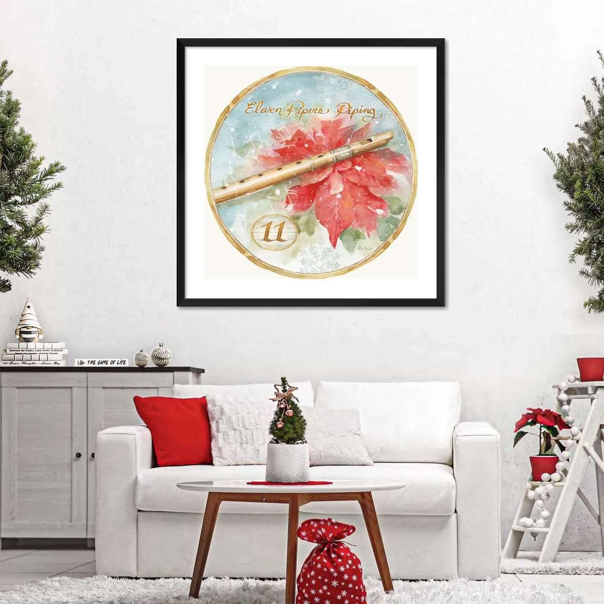 12 Days Of Christmas XI Round Wall Art