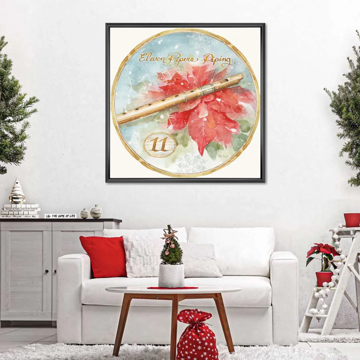 12 Days Of Christmas XI Round Wall Art