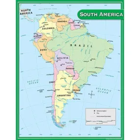 (12 Ea) South America Map Chart