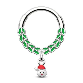 16G Christmas Santa Claus Hinged Segment Septum Ring