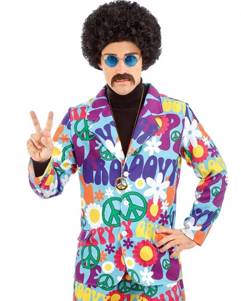 1960s Groovy Hippie Suit Mens Costume