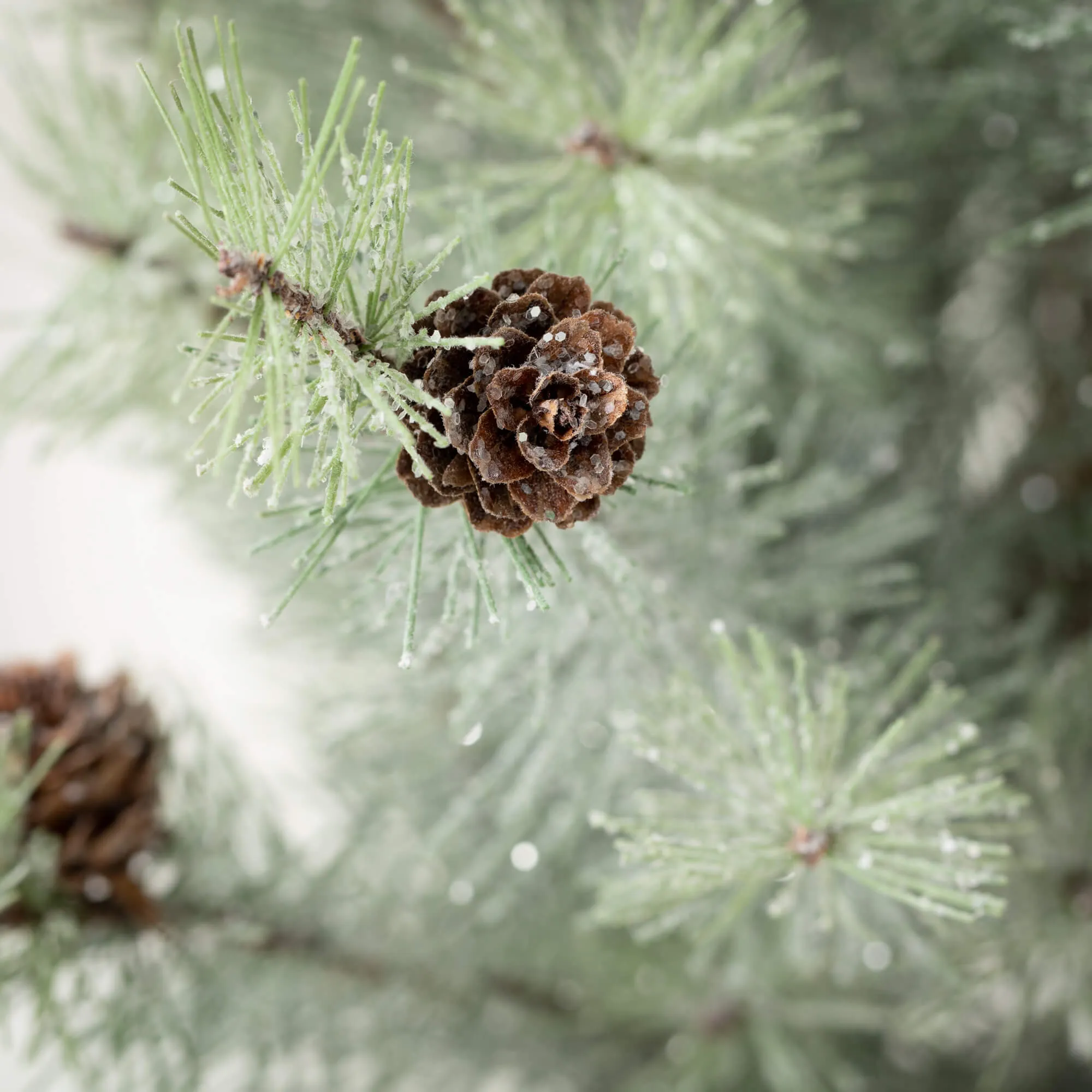 48"H Sullivans Snowy Mini Pinecone Tree, Green