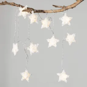 6'L Sullivans White Lighted Star Garland, White Christmas Garland