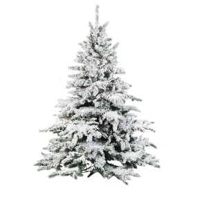 9' Flocked Lighted Pine Tree