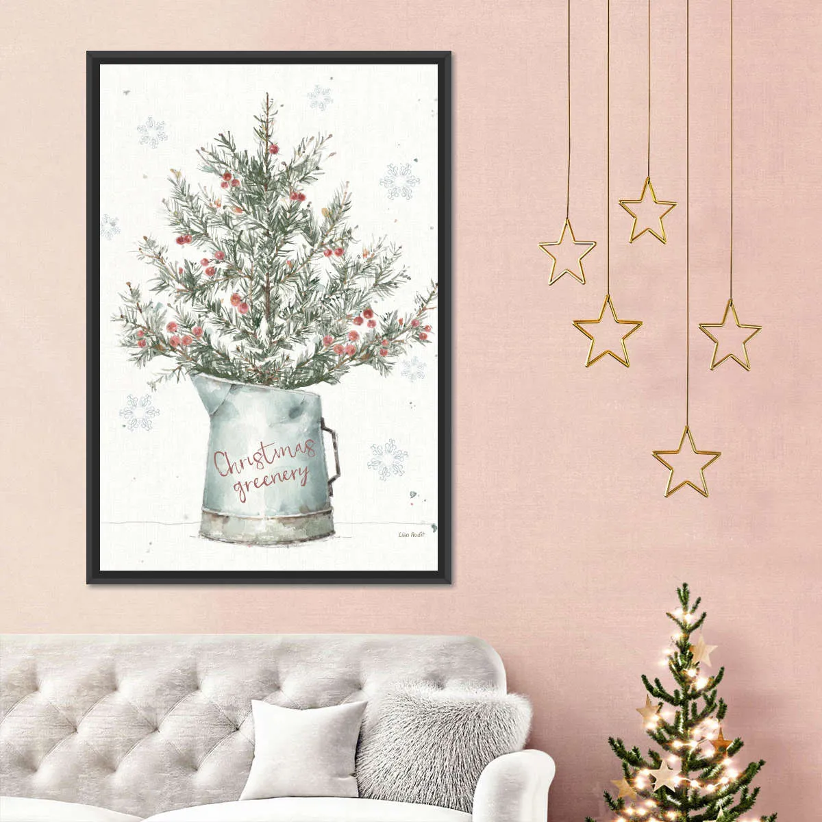 A Christmas Weekend II Greenery Wall Art