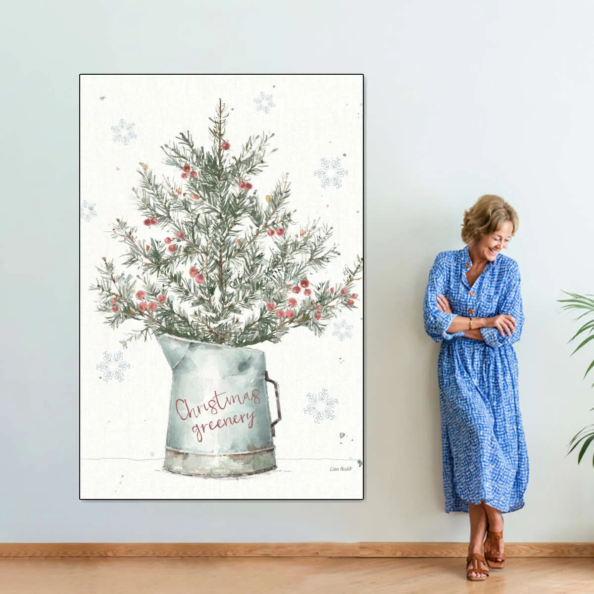 A Christmas Weekend II Greenery Wall Art