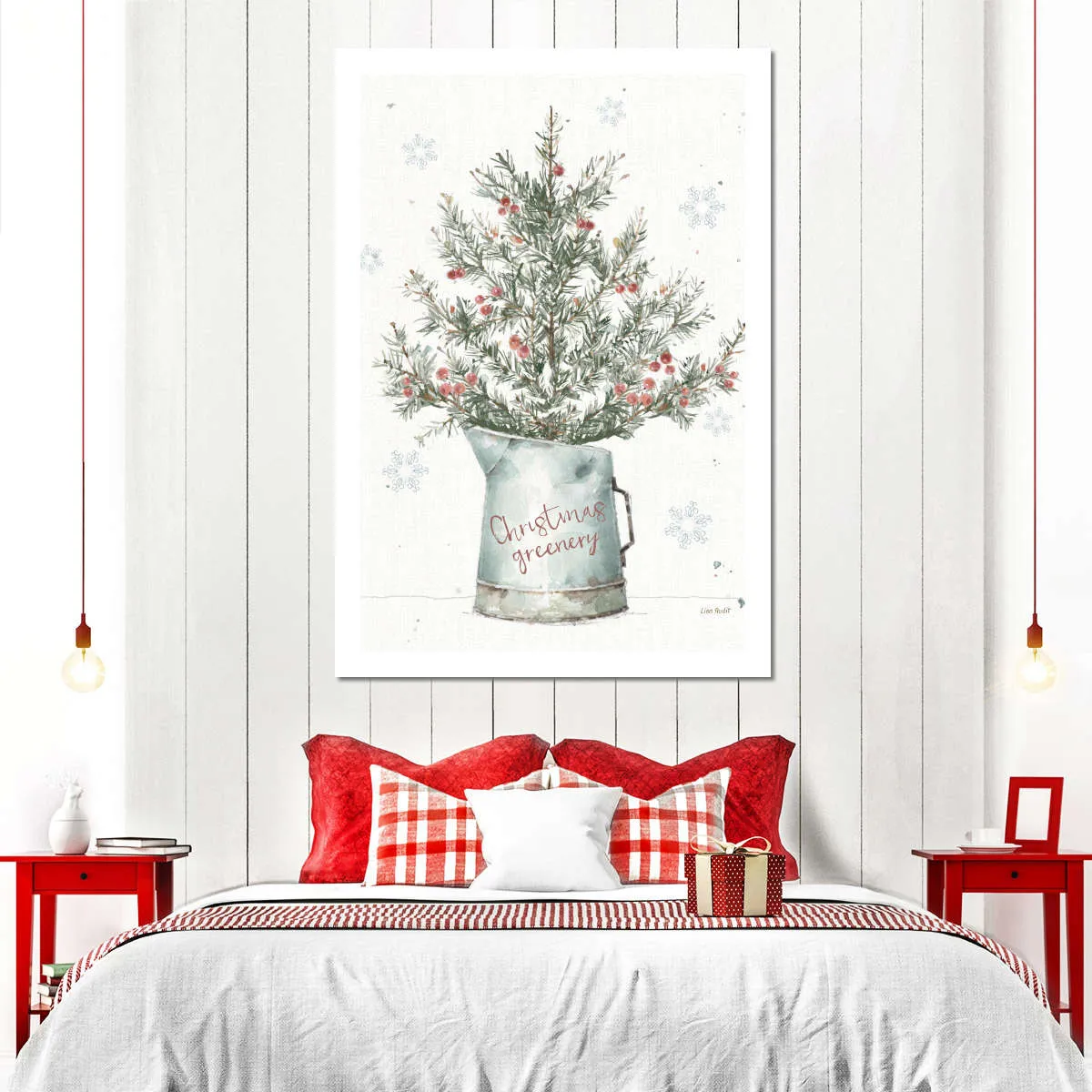 A Christmas Weekend II Greenery Wall Art