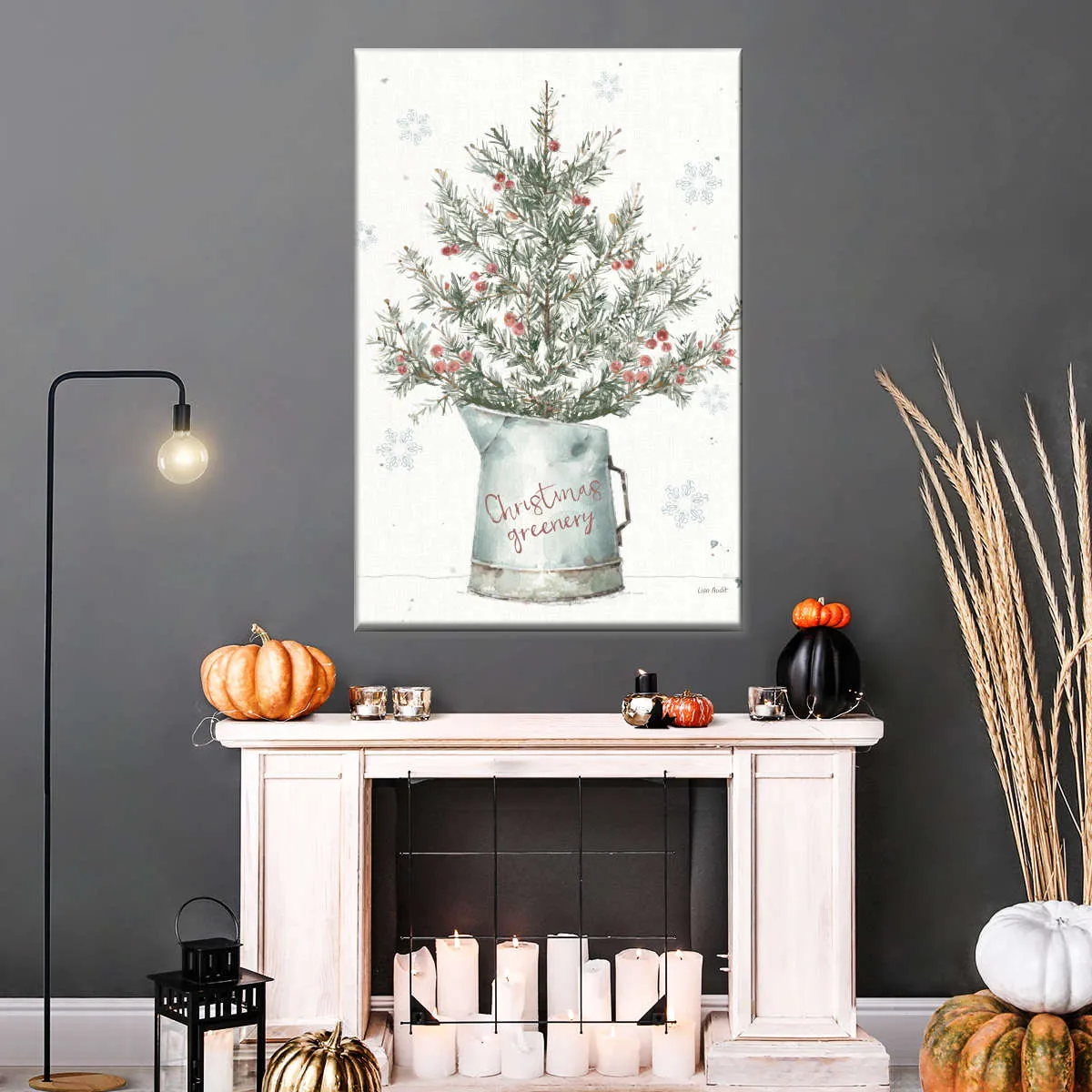 A Christmas Weekend II Greenery Wall Art