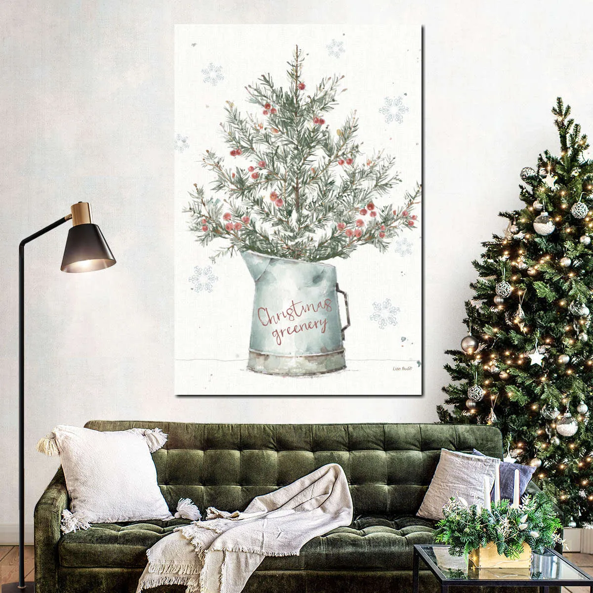 A Christmas Weekend II Greenery Wall Art