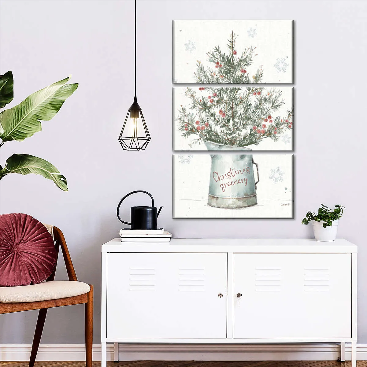 A Christmas Weekend II Greenery Wall Art