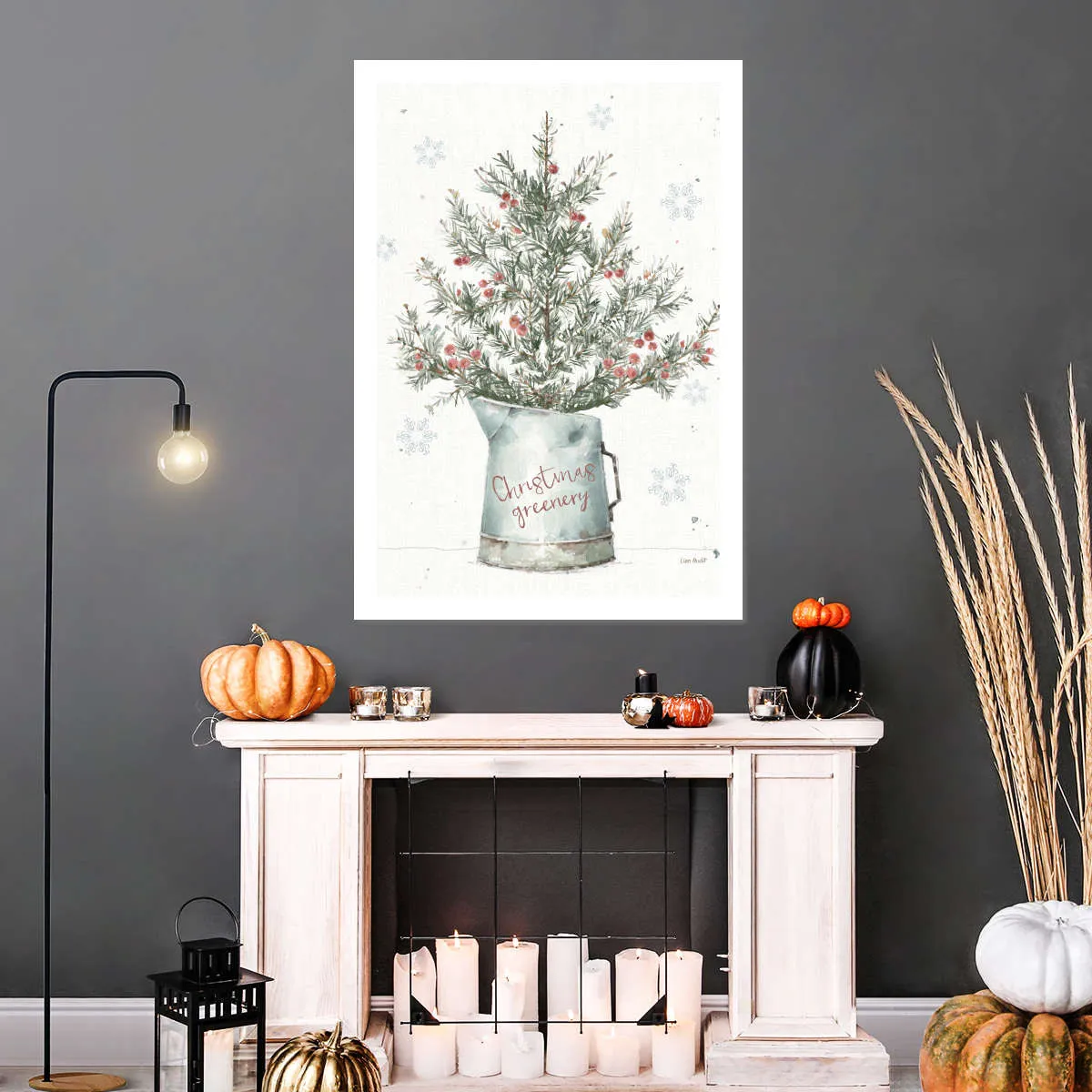 A Christmas Weekend II Greenery Wall Art