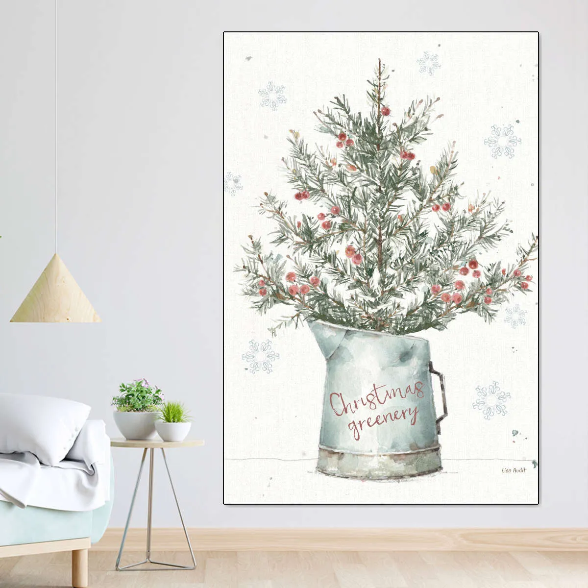 A Christmas Weekend II Greenery Wall Art