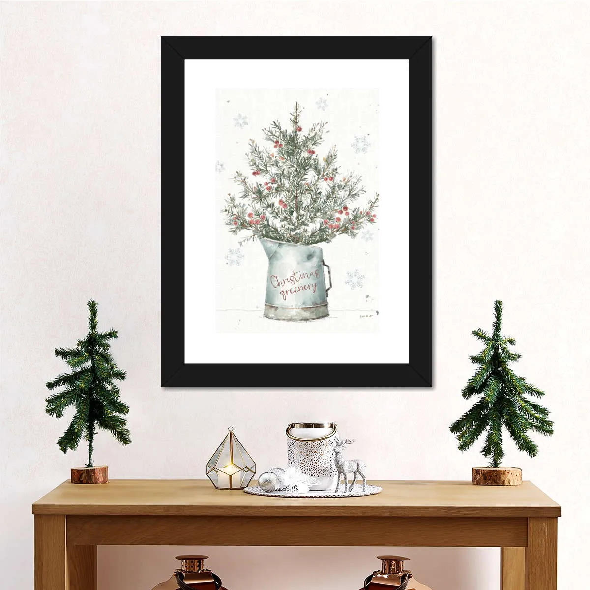 A Christmas Weekend II Greenery Wall Art