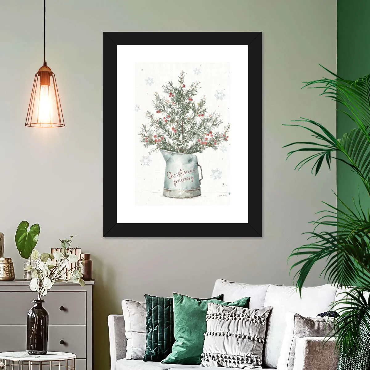 A Christmas Weekend II Greenery Wall Art