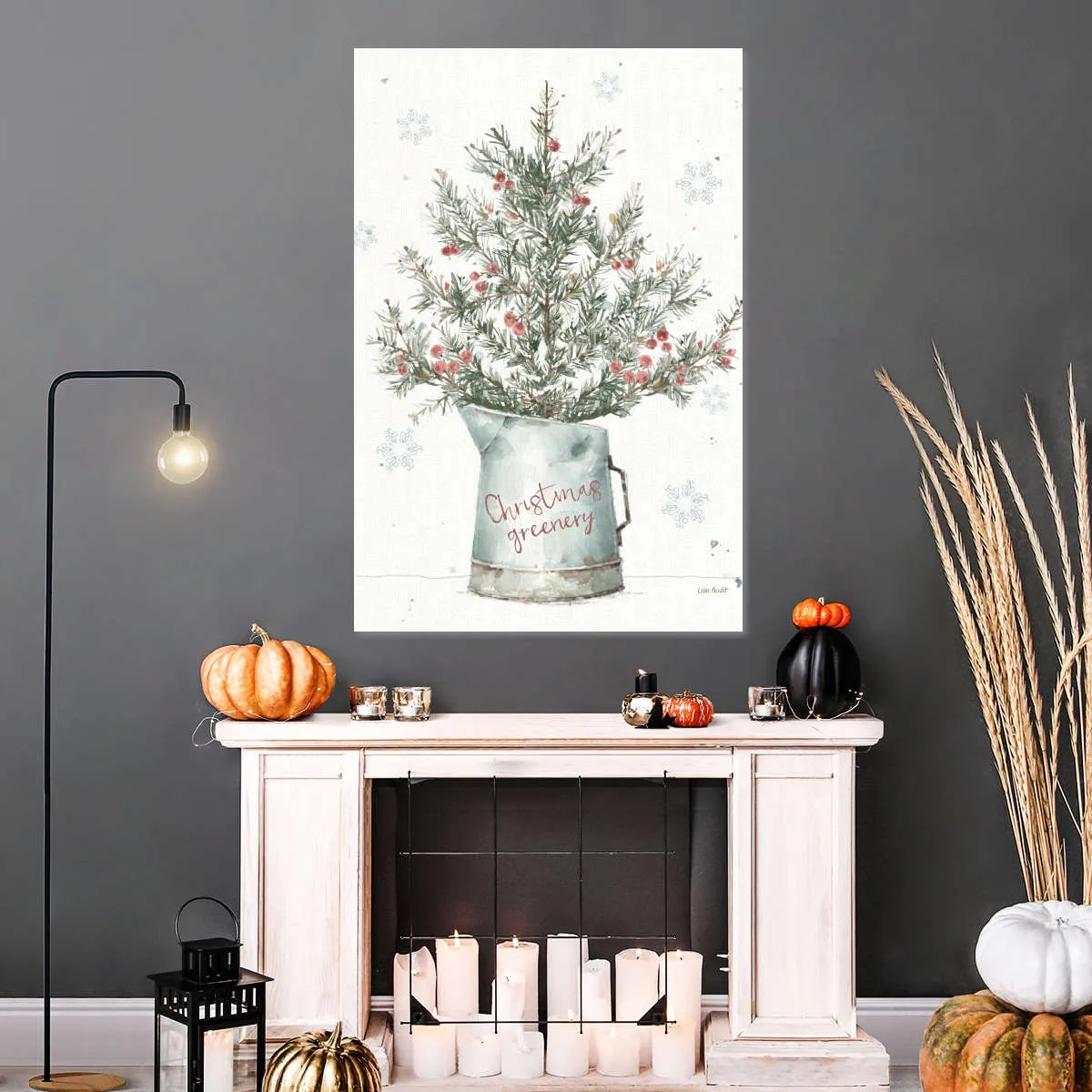 A Christmas Weekend II Greenery Wall Art