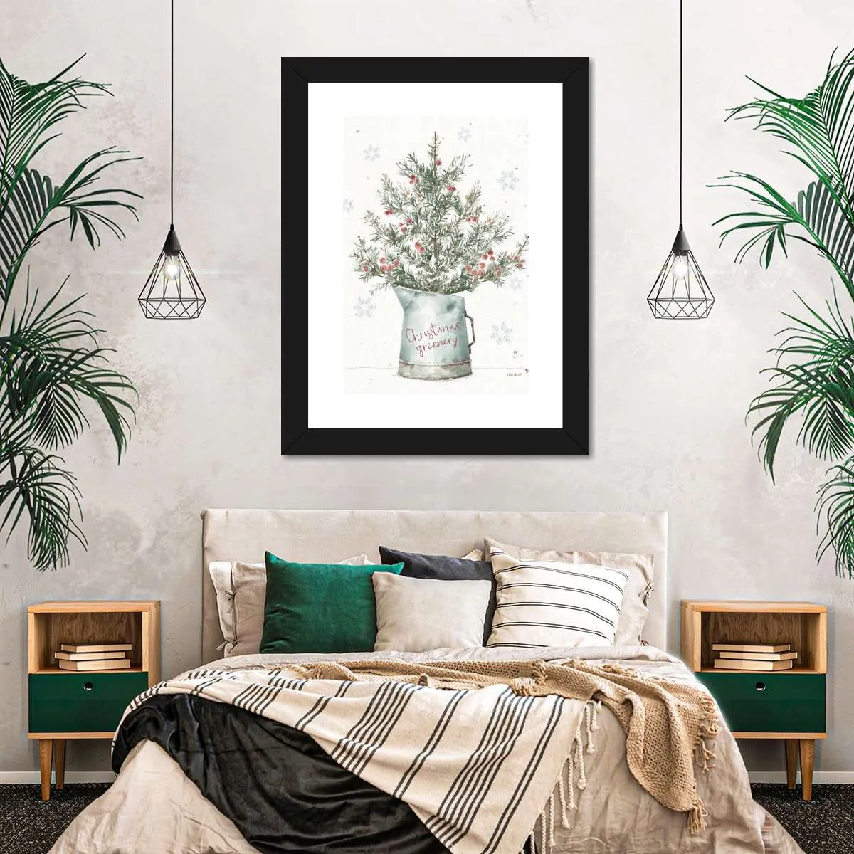 A Christmas Weekend II Greenery Wall Art