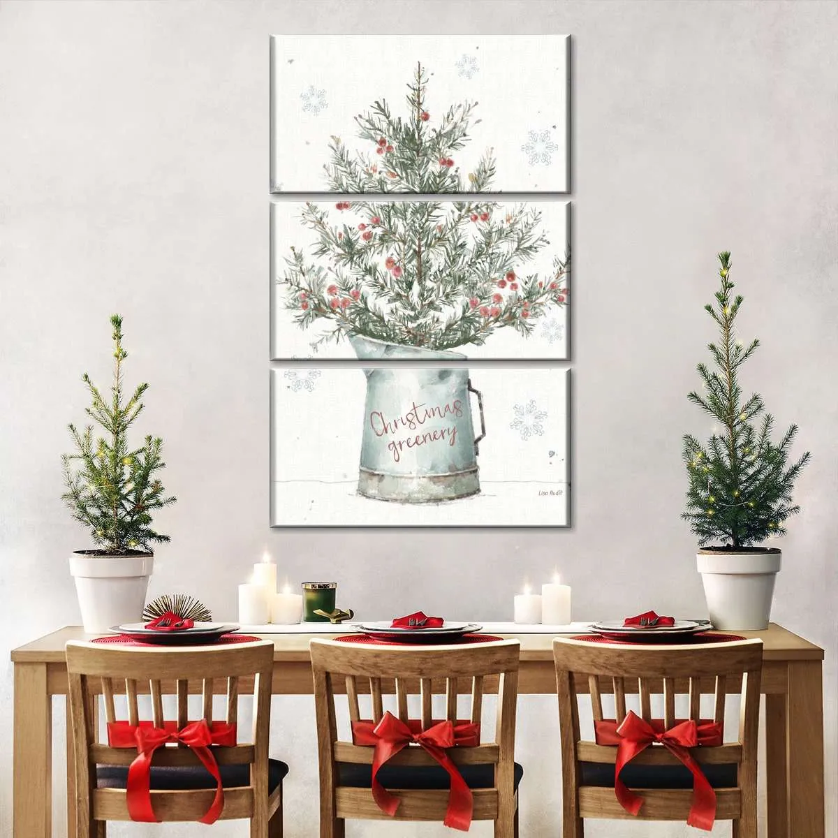 A Christmas Weekend II Greenery Wall Art