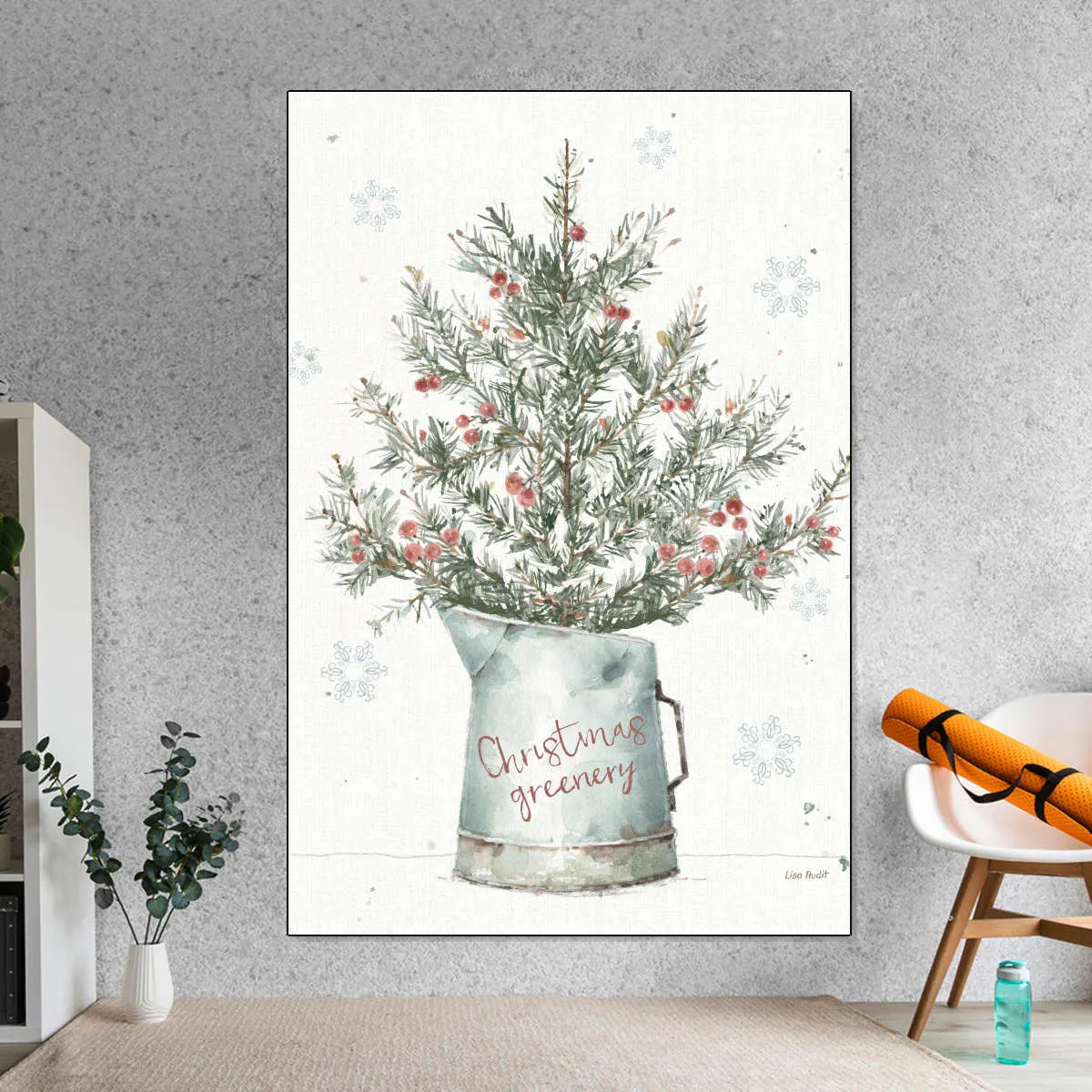 A Christmas Weekend II Greenery Wall Art