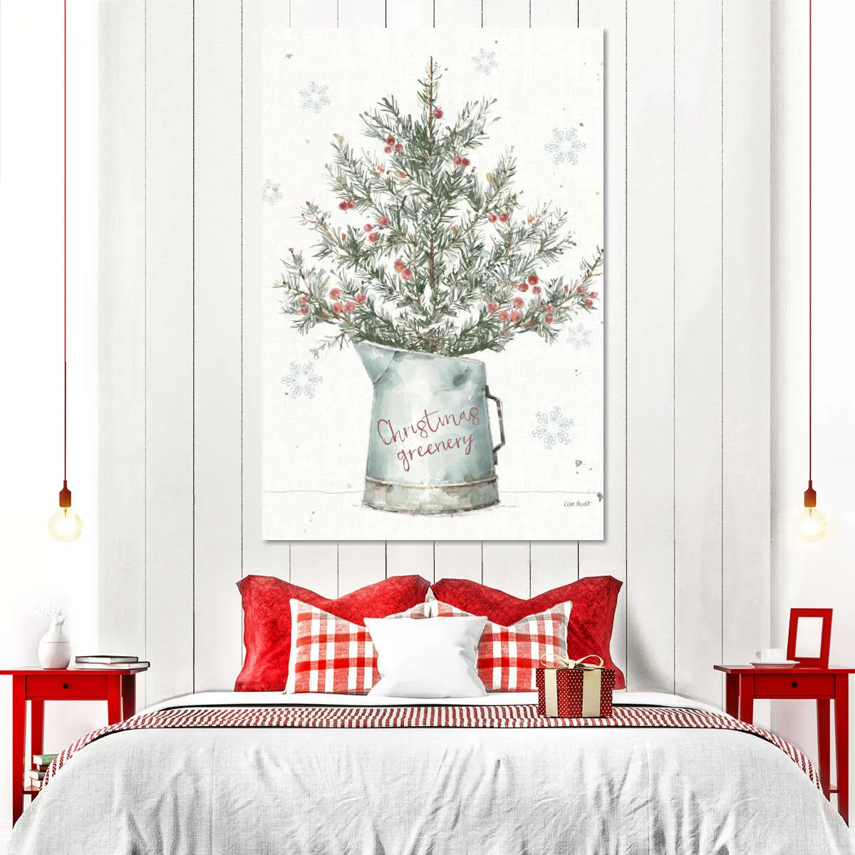 A Christmas Weekend II Greenery Wall Art