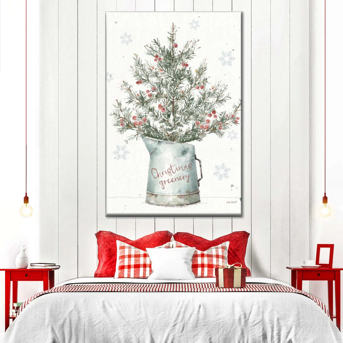 A Christmas Weekend II Greenery Wall Art