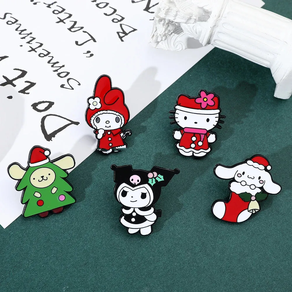 A Very Kawaii Xmas Enamel Pin Set