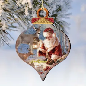 Abundance of Joy Wooden Drop Ornaments by Gelsinger - Christmas Santa and Snowman Decor - 8031125-0104