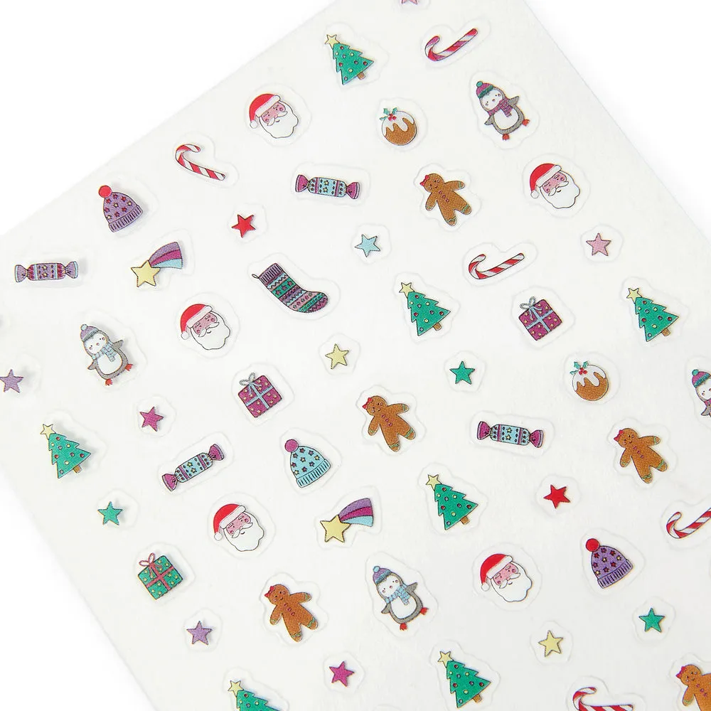 Accessorize London Girl's Multi Christmas Nail Stickers