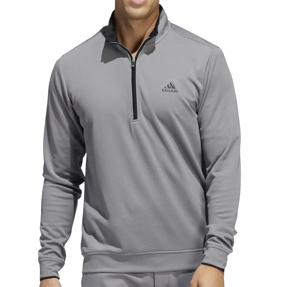 adidas Lightweight 1/4 Zip Pullover - Grey Three/Black