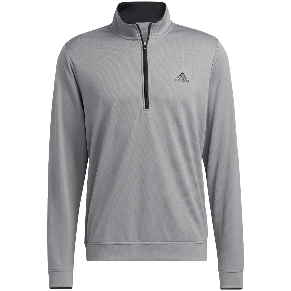 adidas Lightweight 1/4 Zip Pullover - Grey Three/Black