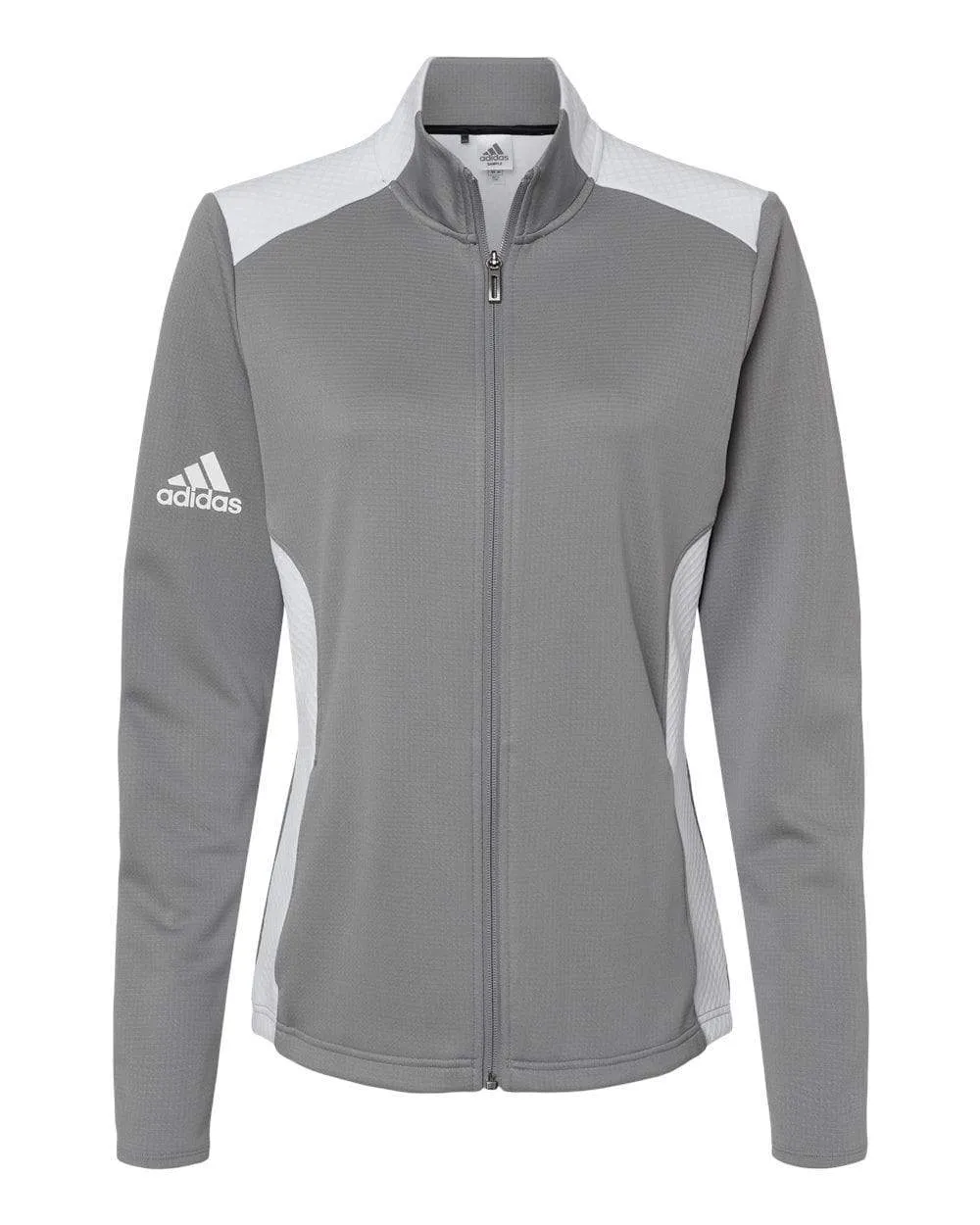 adidas - Women's Textured Mixed Media Full-Zip Jacket