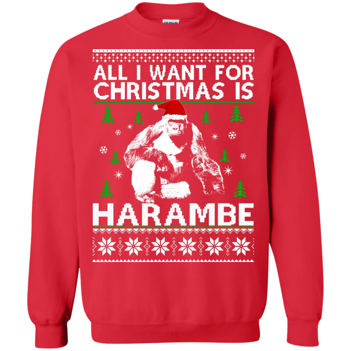 All I Want For Christmas Is Harambe Sweater, Shirt, Hoodie