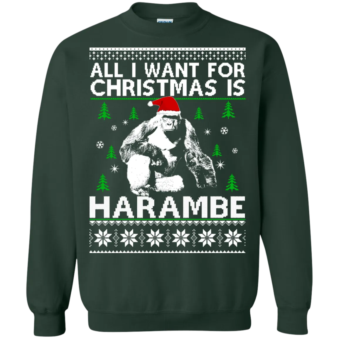 All I Want For Christmas Is Harambe Sweater, Shirt, Hoodie