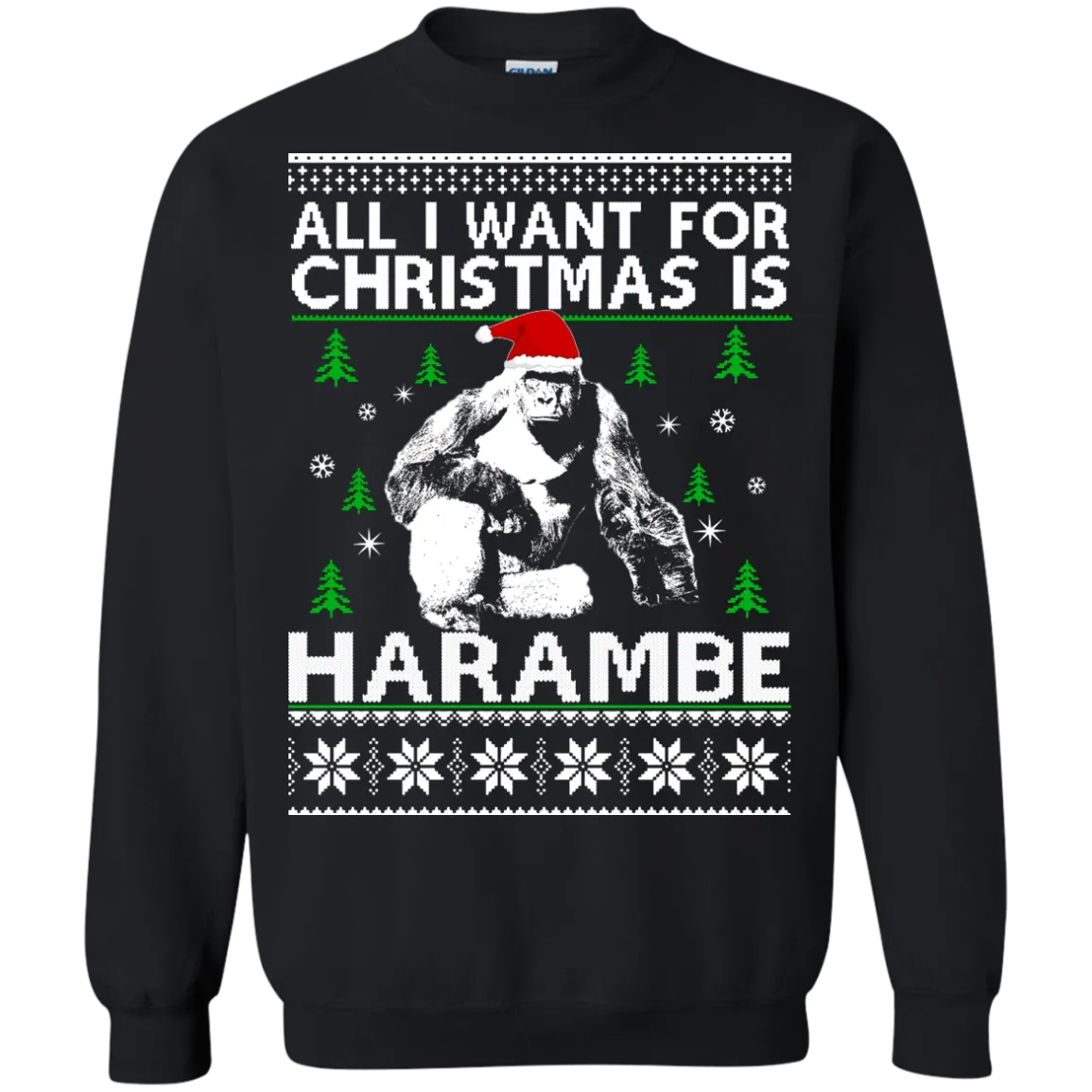 All I Want For Christmas Is Harambe Sweater, Shirt, Hoodie