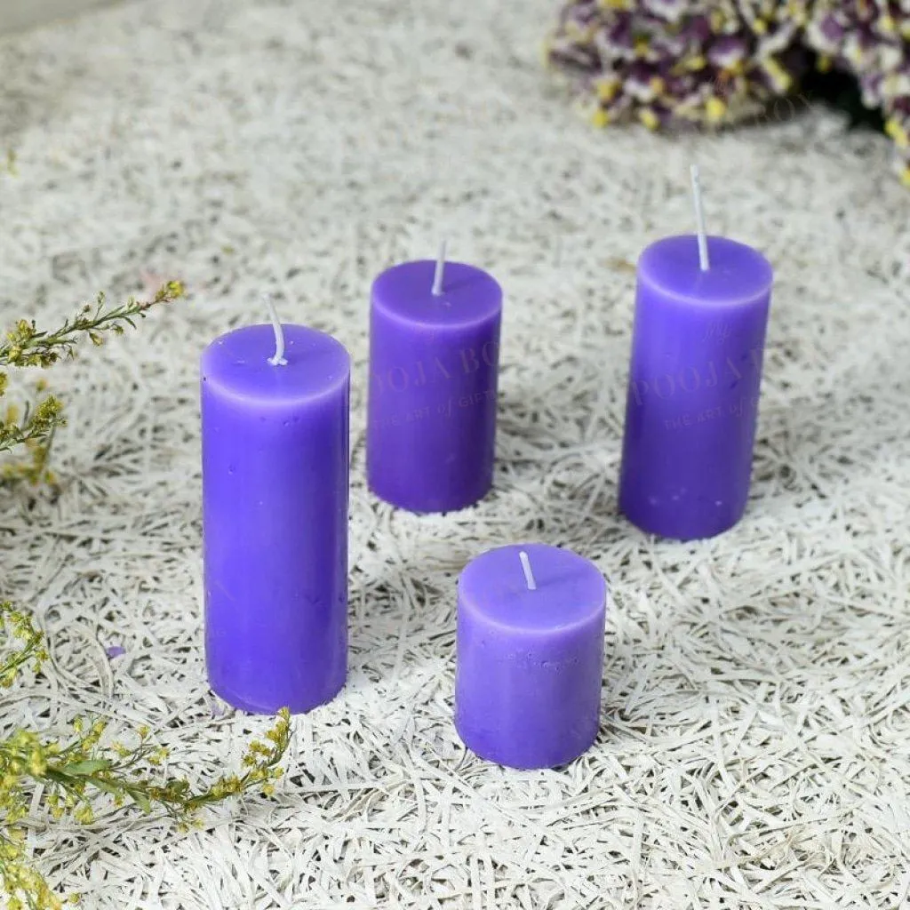 Alluring Pillar Candles Set of 4