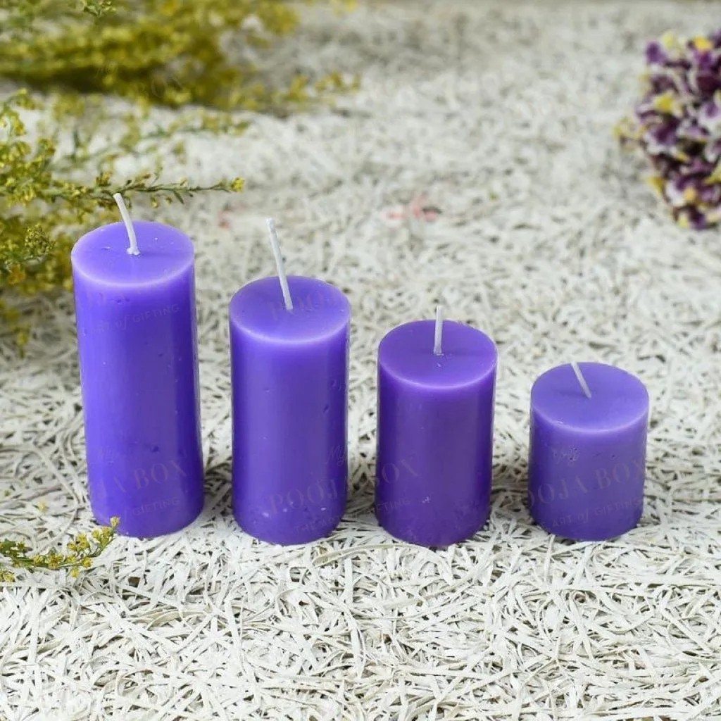 Alluring Pillar Candles Set of 4