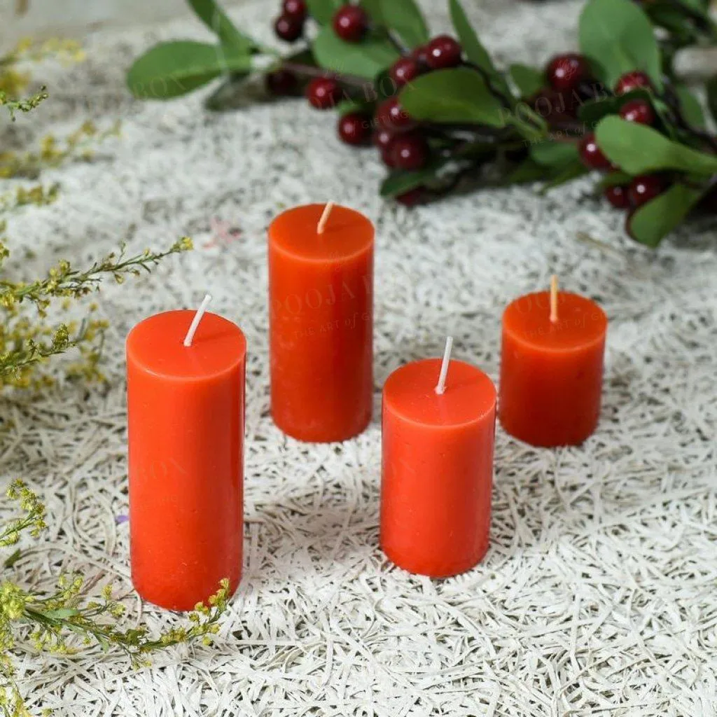 Alluring Pillar Candles Set of 4