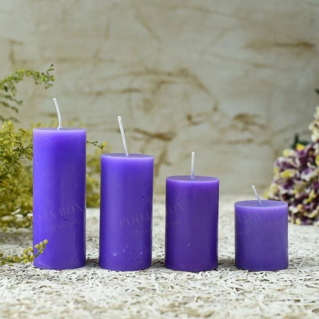 Alluring Pillar Candles Set of 4