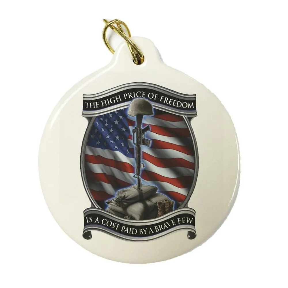 American Patriot Set Of 4 Christmas Ornaments