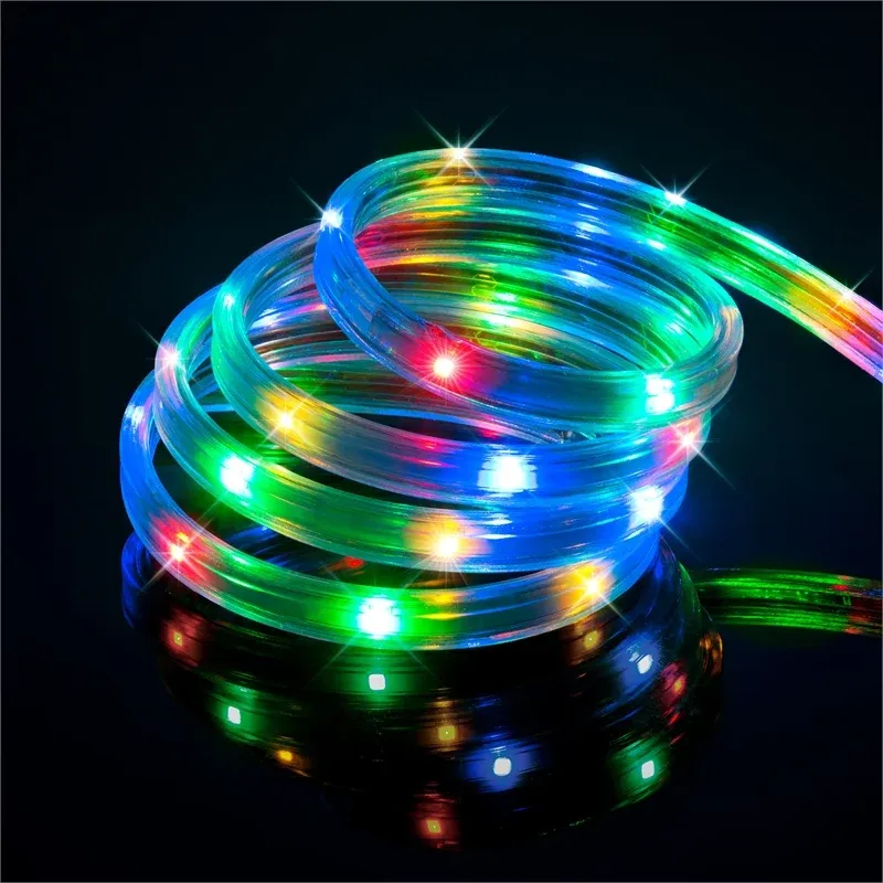 Multi-color 50m LED Rope Light with 8 Functions, Memory Hold, Indoor/Outdoor Reel - Arlec