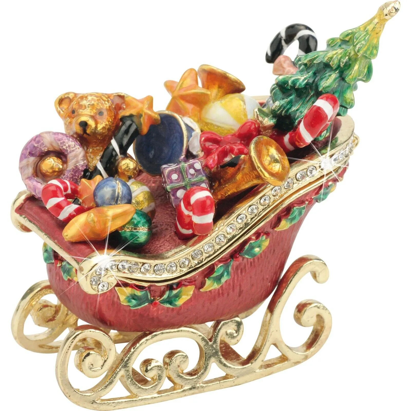 Deluxe Arora Design Craycombe Santas Sleigh Decorative Trinket Box