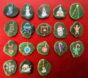 Assorted Christmas Magnets - hand painted in Jade City by Lana Larouche