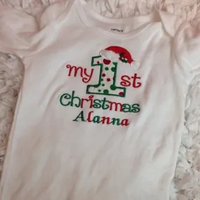 Baby 1st Christmas personalized bodysuit or shirt - Babies 1st Christmas Shirt