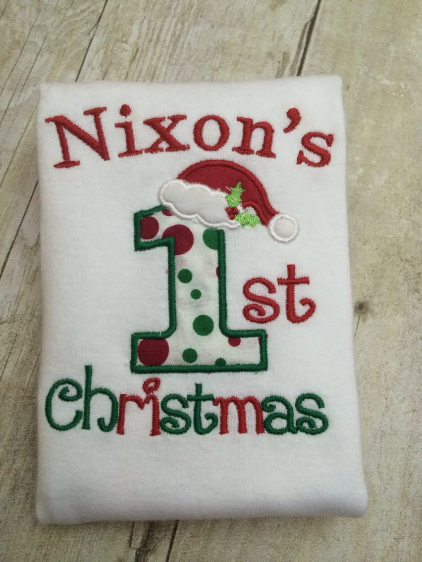 Baby 1st Christmas personalized bodysuit or shirt - Babies 1st Christmas Shirt