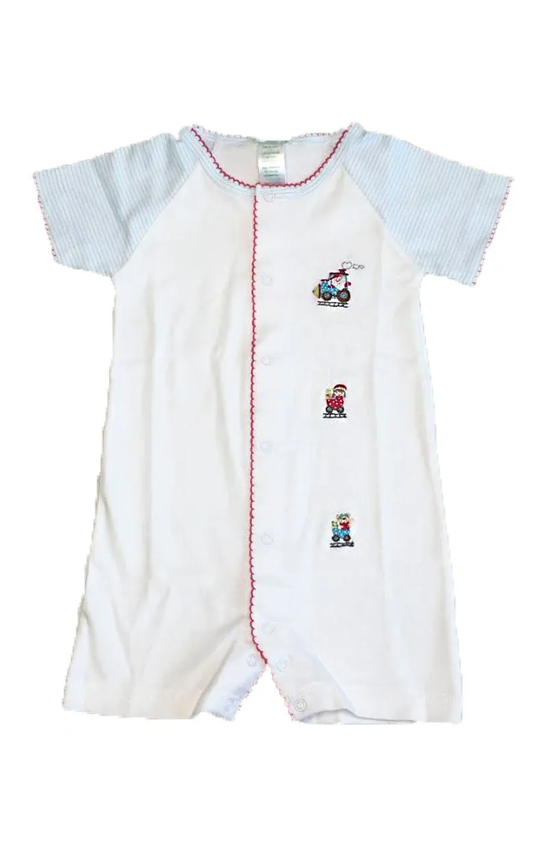 Baby Boy's "Santa Train" Christmas Romper