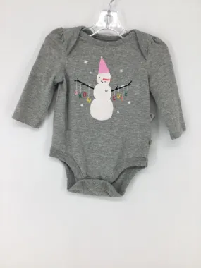 Baby Gap Child Size 3-6 Months Gray Christmas Onesie