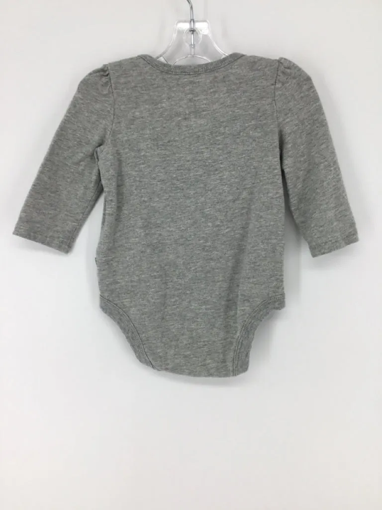 Baby Gap Child Size 3-6 Months Gray Christmas Onesie