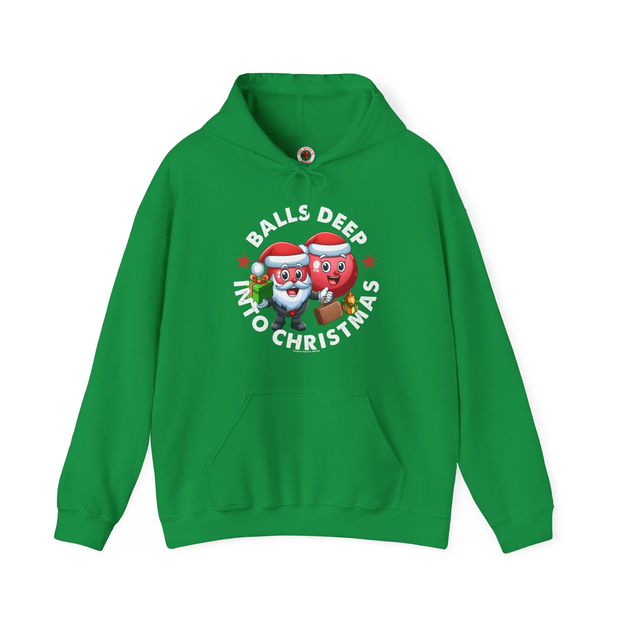 Balls Deep Into Christmas Hooded Sweatshirt