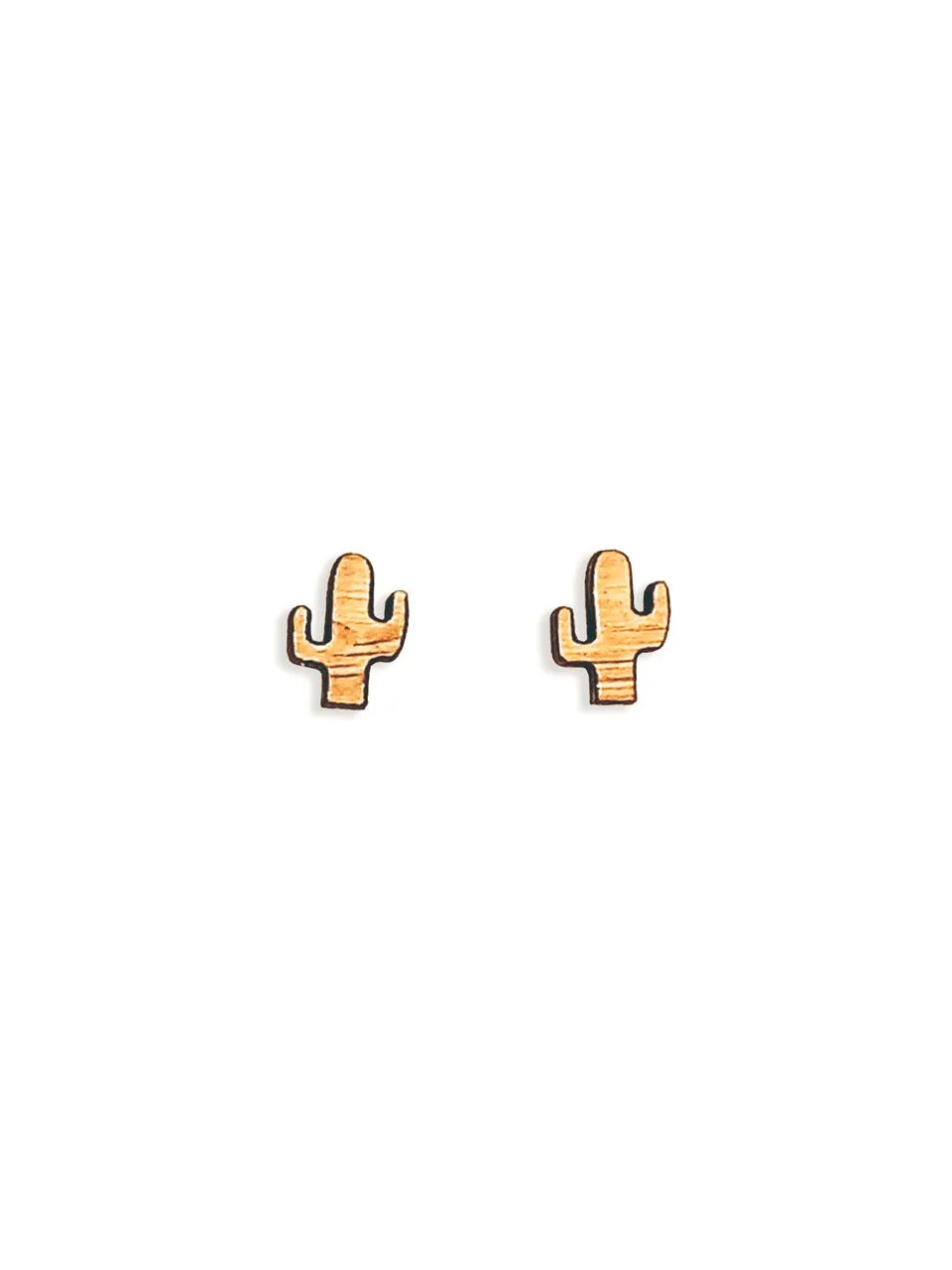 Bamboo Cactus Stud Earrings